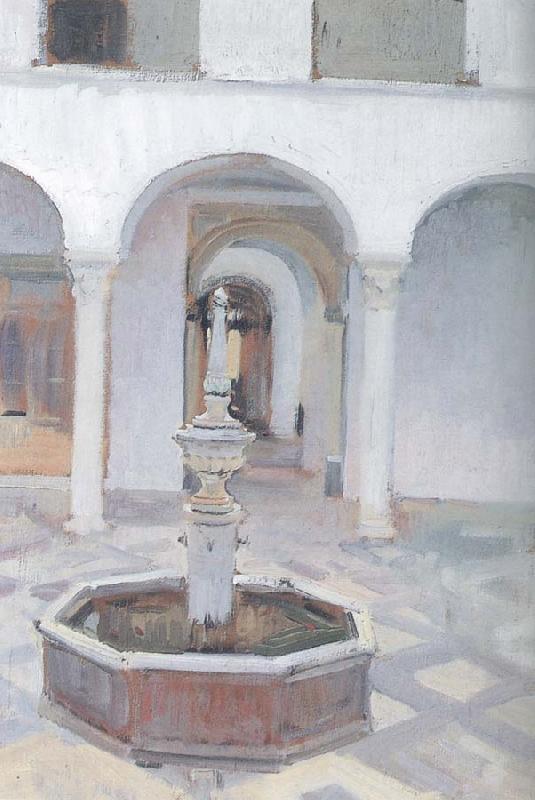 Joaquin Sorolla Atrium fountain oil painting picture